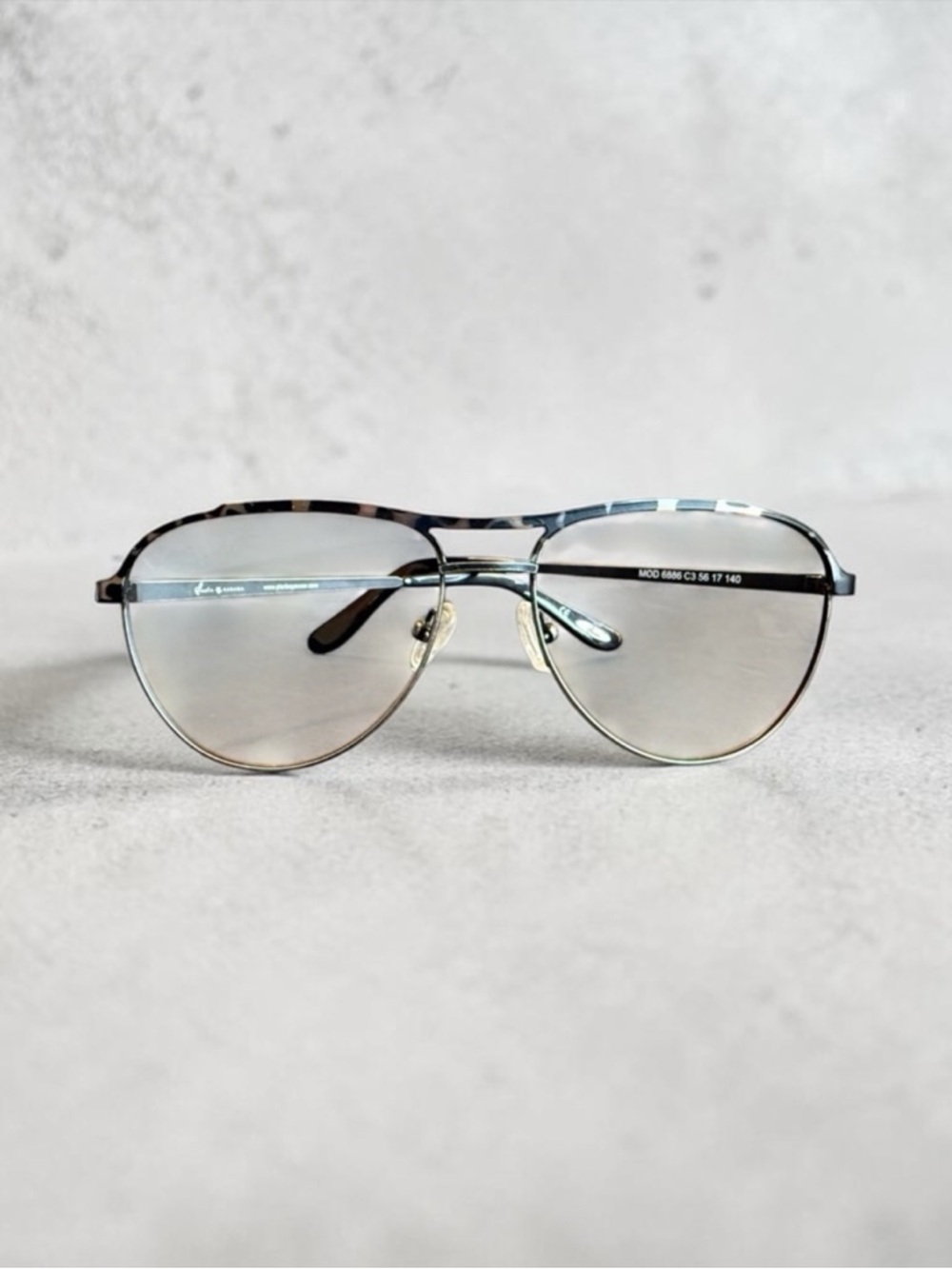 Glacee Black and Silver Aviator Sunglasses